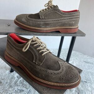 1901 Mens Suede Wingtip Light Weight Shoes Size 8.5